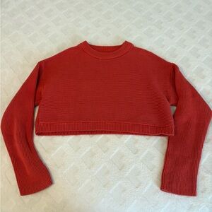 Cropped red sweater